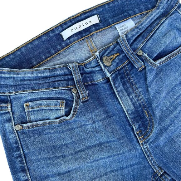 eunina Denim - Eunina Mid-Rise Skinny LAUREN Denim Jeans Size 29 Blue Cotton Blend SZ 3